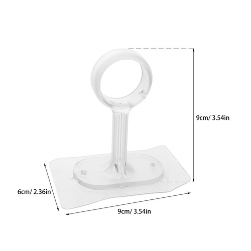 2 Pcs Curtain Rod Bracket Holders No Drill Adhesive Brackets Drilling - Picture 8 of 12