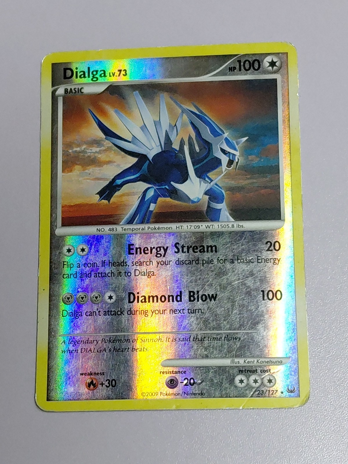 Pokemon Platinum 23/127 Dialga Reverse Holo 2009