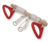 Small Foot Schaukel Mit Turnringen 2 In 1, Kinderschaukel Aus Holz, Mit Metallri