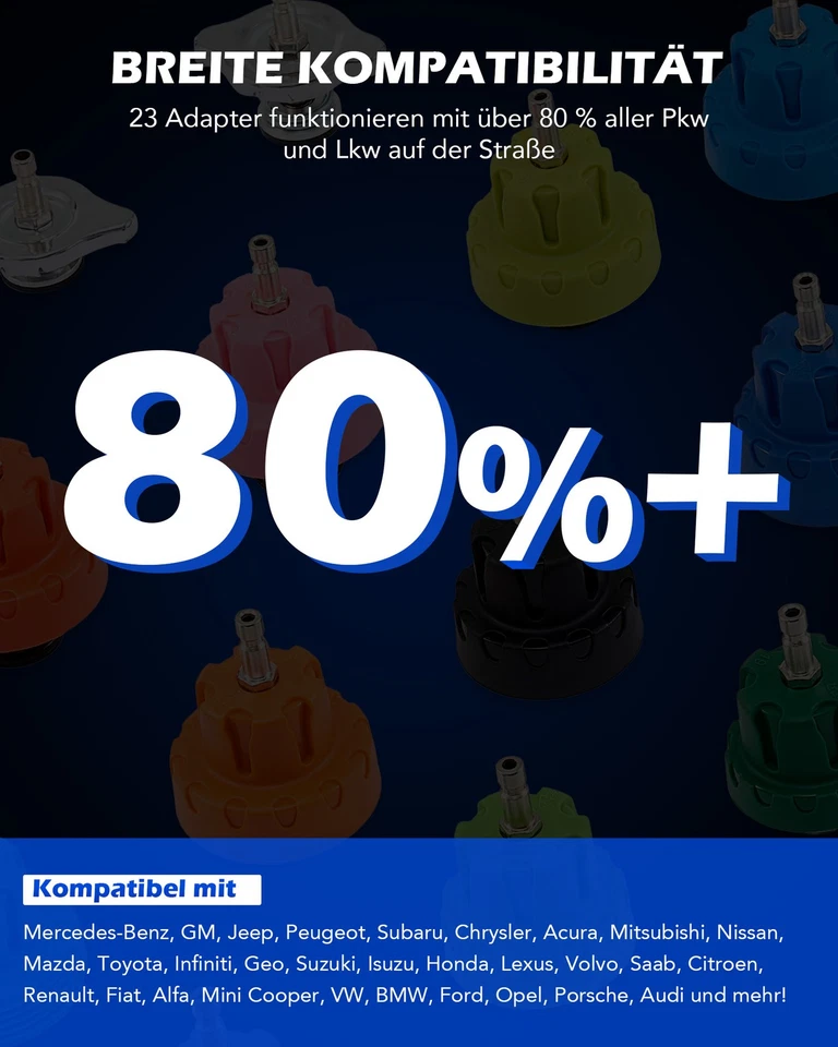 OMT 31 tlg. Kühlsystemtester Kühler Abdrückgerät Kühlsystem prüfen Drucktester - Bild 4 von 4