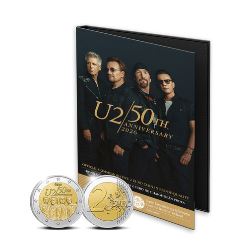 U2 - 50 anni - 50 Anniversary 2 Euro Proof Irlanda 2026 Ireland prezzo ebay