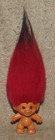 Vintage Unmarked 2.5 in Troll Doll Amber Spiral Eyes & Red Hair — photo 6