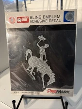University Of Wyoming Cowboys Bucking Horse Bling Emblem Decal Promark NCAA