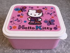 VINTAGE 2005 HELLO KITTY FOOD STORAGE BOX - NEW UNUSED 4 1/2” X 4 1/2” No. 127