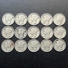 15 SILVER 1944 USA MERCURY WINGED LIBERTY DIMES PRE-1965 PRECIOUS METALS COINS