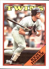 Kent Hrbek 1988 Topps #45 Minnesota Twins FREE SHIPPING AutographDen