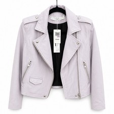 IRO Paris Ashville Lambskin Leather Moto Jack...