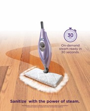 Shark Steam Pocket Mop Purple Swivel Steering Sanitizing Steam 2 Washable Pads