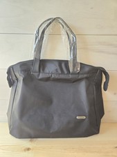 Travelon Large Black Nylon Travel Top Zip Shoulder Tote Handbag