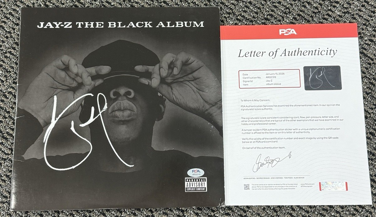 Jay Z Shawn Carter Signed Autograph 2003 The Black Album Vinyl LP