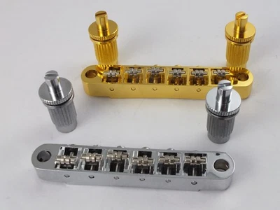 GUITARS ELECTRIC ROLLER TUNE-O-MATIC BRÜCKE & Pfosten Chrom oder Gold für Gibson LP SG Style Gitarren