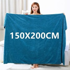Microfibre Travel Camping Beach Lightweight Sports Gym Absorbent Towel Soft UK
