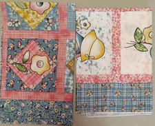 Peter Pan ~"Flower Girl"~Wall or Doll Quilt ~ Front & Back ~Cotton Fabric  18x25