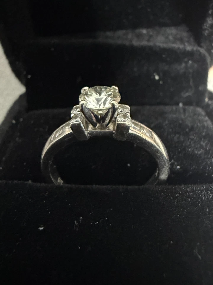 Diamond Ring .70 tcw VS2/G 14k WG Natural Ideal Cut EGL cert - Image 2 of 4
