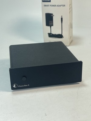 Pro-Ject Phono Box Preamplifier Black Analog Stereo RCA MM/MC 2-Channel