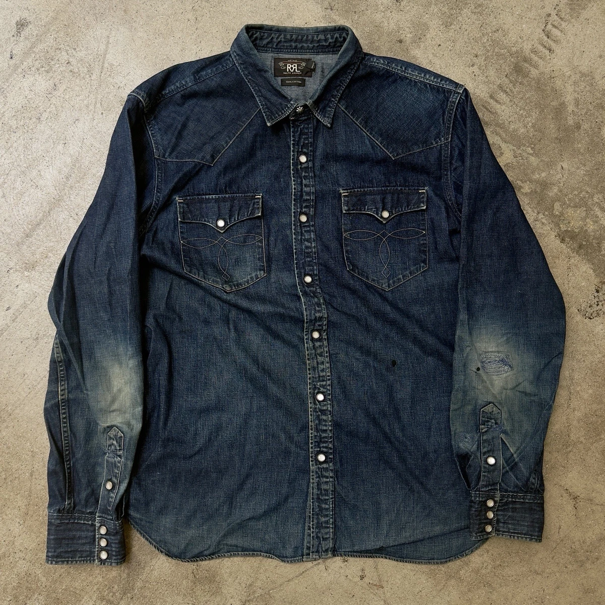 RRL Denim Casual Button-Down Shirts for Men for sale - eBay