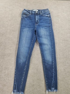 KanCan Jeans Juniors 3/25 Blue Medium Wash Mid Rise Skinny Stretch Denim KC7140D