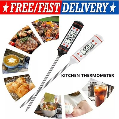 Instant Read Digital Meat Thermometer BBQ Grill Smoker For Kitchen Food Cooking