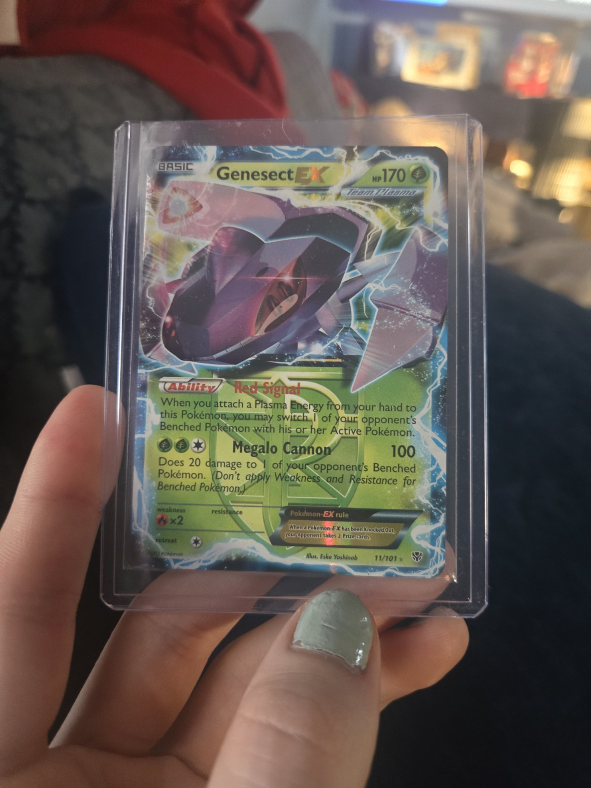 Genesect EX 11/101 Pokemon TCG BW Plasma Blast Holo Lightly Played Card