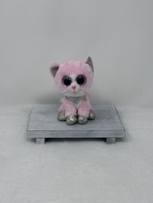 Ty Beanie Boos FIONA the Cat 6” Beanbag Plush Toy w/ Glitter Eyes