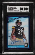 2018 Donruss Optic Purple Stars Prizm 10/50 Jaylen Samuels SGC 10 GEM Auto 0c3