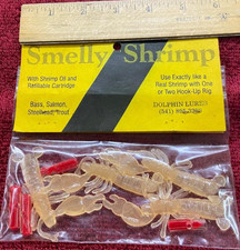 One pack Vintage "Smelly Shrimp" Scent Injected Fish Baits. 1950's-60's. (B210)