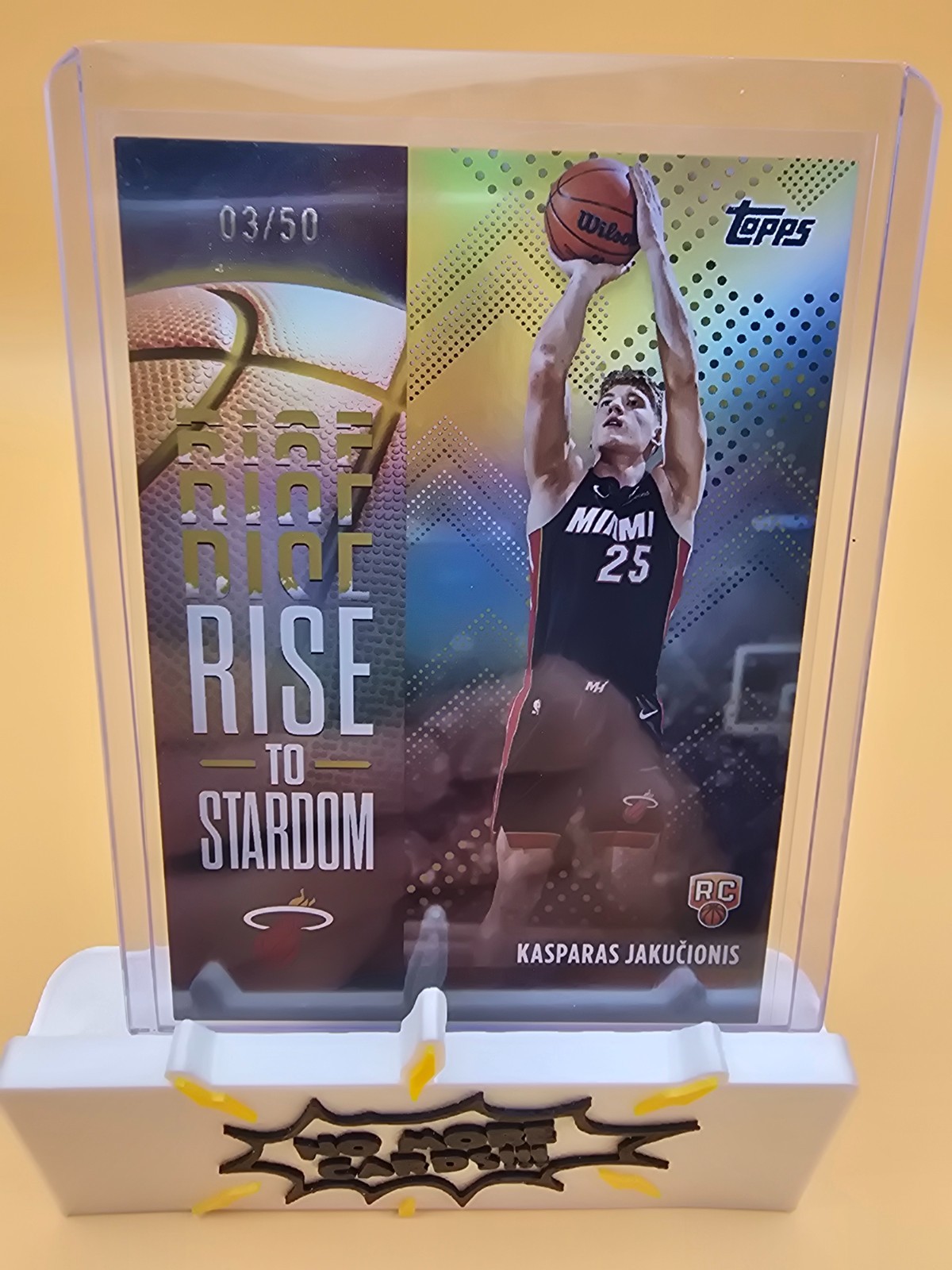 2025-26 Topps - Rise to Stardom Kasparas Jakucionis #RTS-20 Gold Rainbow /50