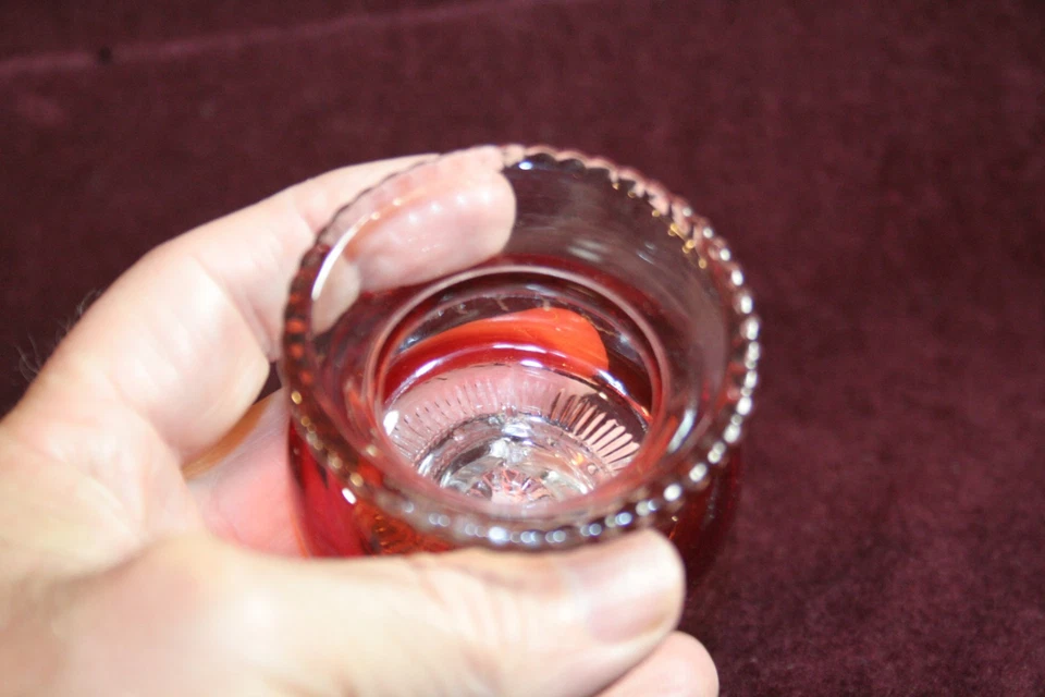 Vintage Ruby Stained Colorado Toothpick Holder - US Glass 1898 - Image 3 of 4