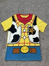 Adult Toy Story Woody Replica Cowboy Halloween Cosplay Costume Shirt Medium