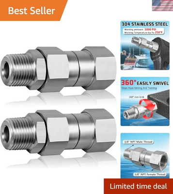 #ad 3 8 NPT Swivel Fitting Anti Twist 360 Degree For Pressure Washer $36.09