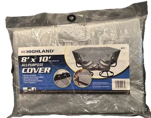 HIGHLAND 8' X 10' ALL PURPOSE COVER FULL SIZE DURABLE WEATHER RESISTANT NEW