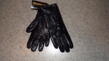 Thinsulate New Womens Black Leather Gloves 40 gram Size 7.5 Medium Large