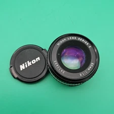 Nikon MF 50mm f/1.8 Series E Pancake Lens 2411455 Vintage With Lens Cap 