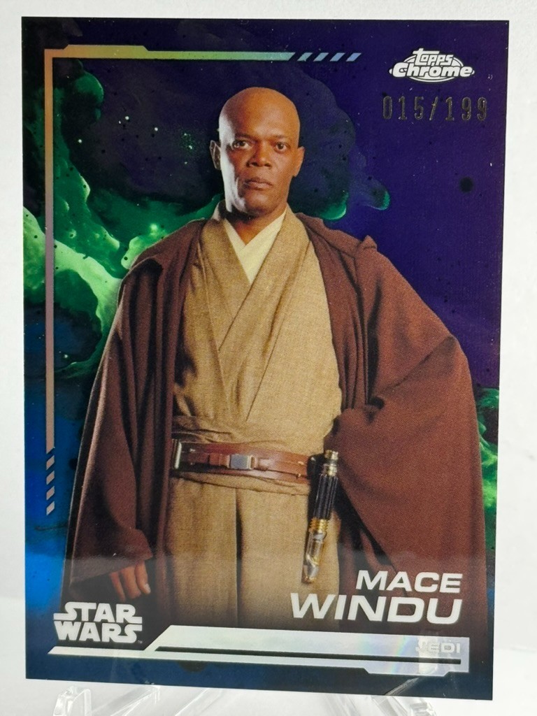 Star Wars Topps Chrome 2024 Card Refractor - Purple /199 Mace Windu