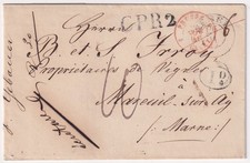 Vorphila Letter With CPR2 Prussia To Givet From Wesel To Mareuil-Sur-Lay 1846