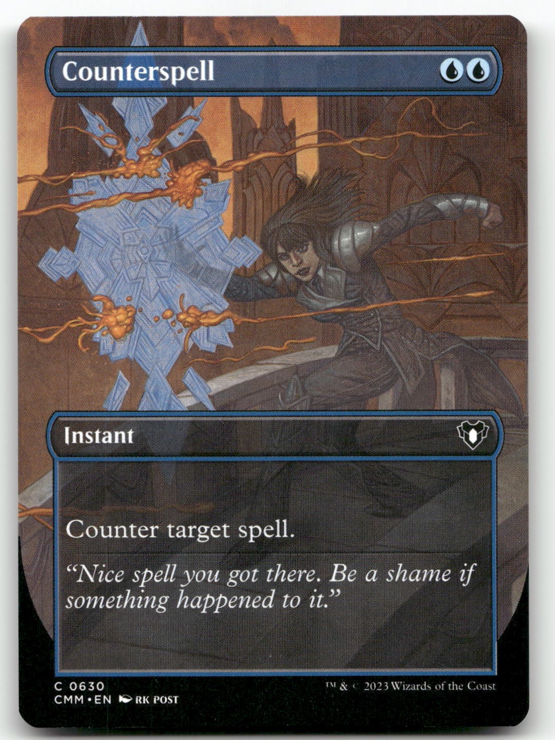 Counterspell (Borderless) #630 (NM) Commander Masters CMM Magic MTG
