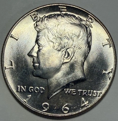 1964 Kennedy Half Dollar, Flawless!! Choice Gem BU! Silver (1 of 2)