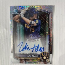 2025 Bowman Chrome - Mega Box Chrome Prospect Mojo Autographs Luke Adams...