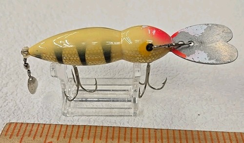 Vintage WHOPPER STOPPER HELLBENDER White/Silver 2 1/8 Diving