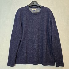 Artefact Alpaca and Cotton Blend Navy Blue Crewneck Sweater XL