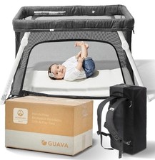 Guava Family Lotus Travel Crib With Carry Backpack