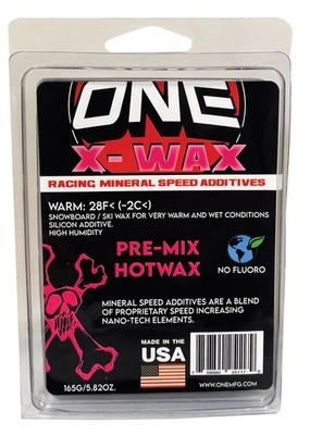X-WAX MINERAL SPEED ADDITIVE RACE WAX SNOWBOARD / SKI WAX 165G PRE-MIX