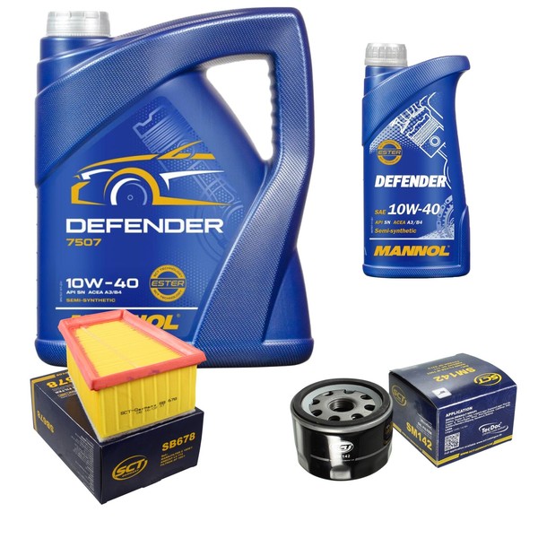 SCT Inspektionspaket 6L Mannol 10W-40 FüR Dacia Duster Logan MCV 1.6 16V Renault-image