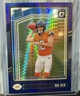 2024 Panini Donruss Optic - Rated Rookie Bo Nix #209 Blue Hyper Prizm (RC)