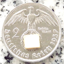 2 Reichsmark 1937 J Hindenburg Adler Silber Deutsches Reich selten TOP Erhaltung
