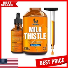 Expert-Approved 2oz Milk Thistle Liquid for Dogs  Cats   Detox  Digest Support
