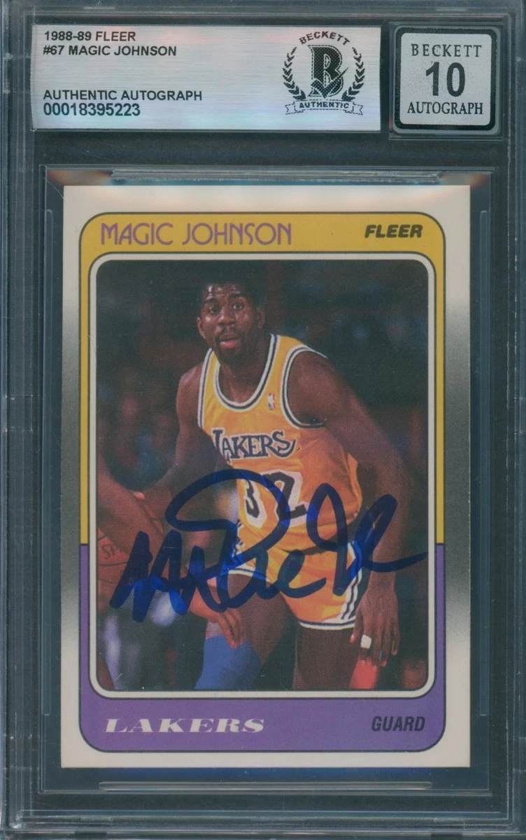 Fleer Magic Johnson 10 Graded Basketball Sports Trading Cards