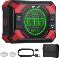 3-in-1 Digital Inclinometer Angle Finder Gauge 4*90° Magnetic with Laser Level