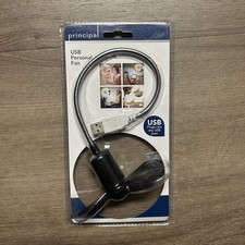 Principal Usb Black Personal Fan With Adjustable Neck