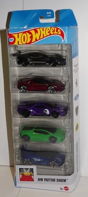 Hot Wheels 2025 HW Motor Show 5 Pack ~ Ferrari Lamborghini Lotus